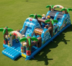 T7-4039 Tropical Theme Inflatable Obstacle Course