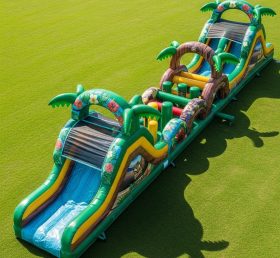 T7-4040 Tropical Theme Inflatable Obstacle Course