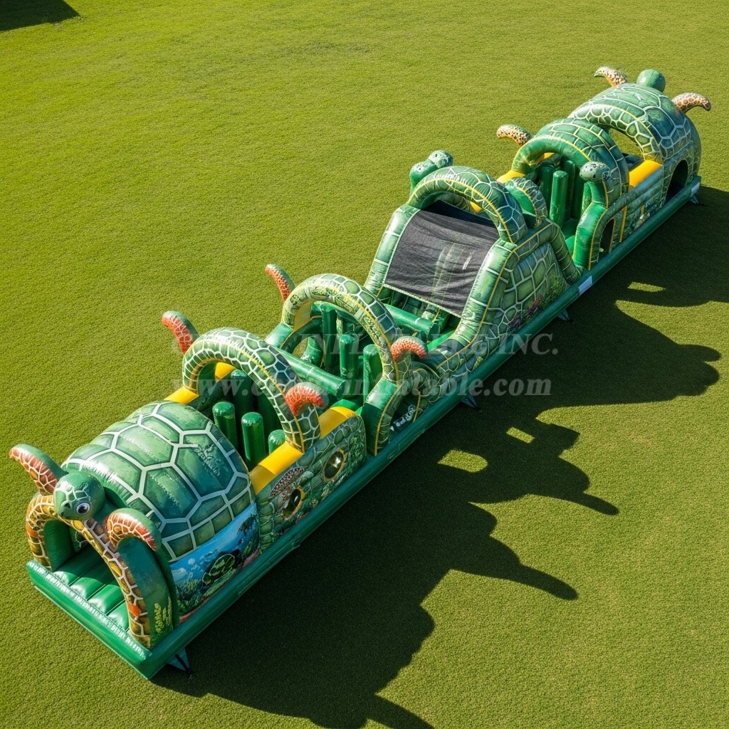 T7-4045 Turtle Theme Inflatable Obstacle Course