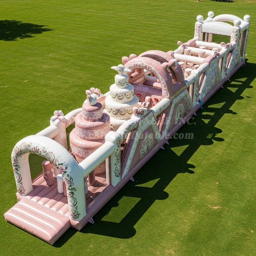 T7-4059 Weddings Theme Inflatable Obstacle Course