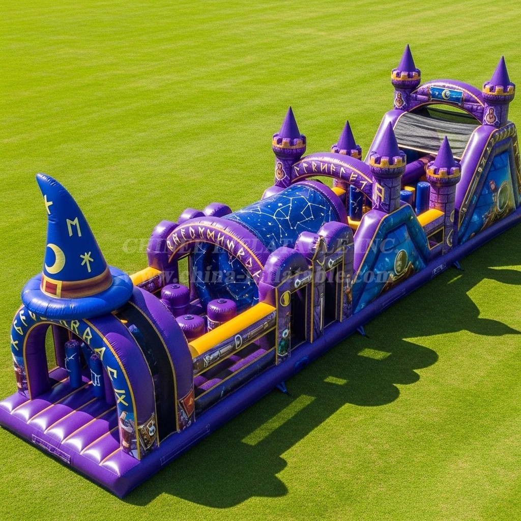 T7-4070 Wizard Theme Inflatable Obstacle Course