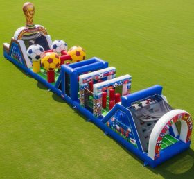 T7-4078 World Cup Theme Inflatable Obstacle Course