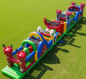 T7-4094 Angry Birds Theme Inflatable Obstacle Course