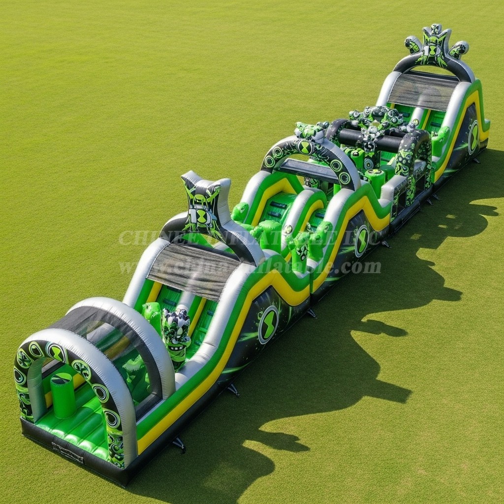 T7-4118 Ben 10 Theme Inflatable Obstacle Course