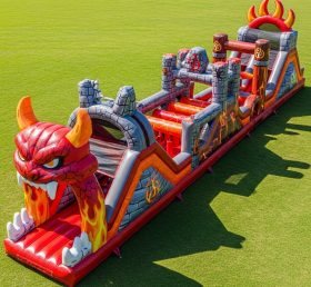 T7-4120 Blaze Monster Theme Inflatable Obstacle Course