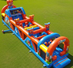 T7-4125 Blippi Wonders Theme Inflatable Obstacle Course