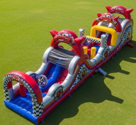 T7-4140 Cars Theme Inflatable Obstacle Course
