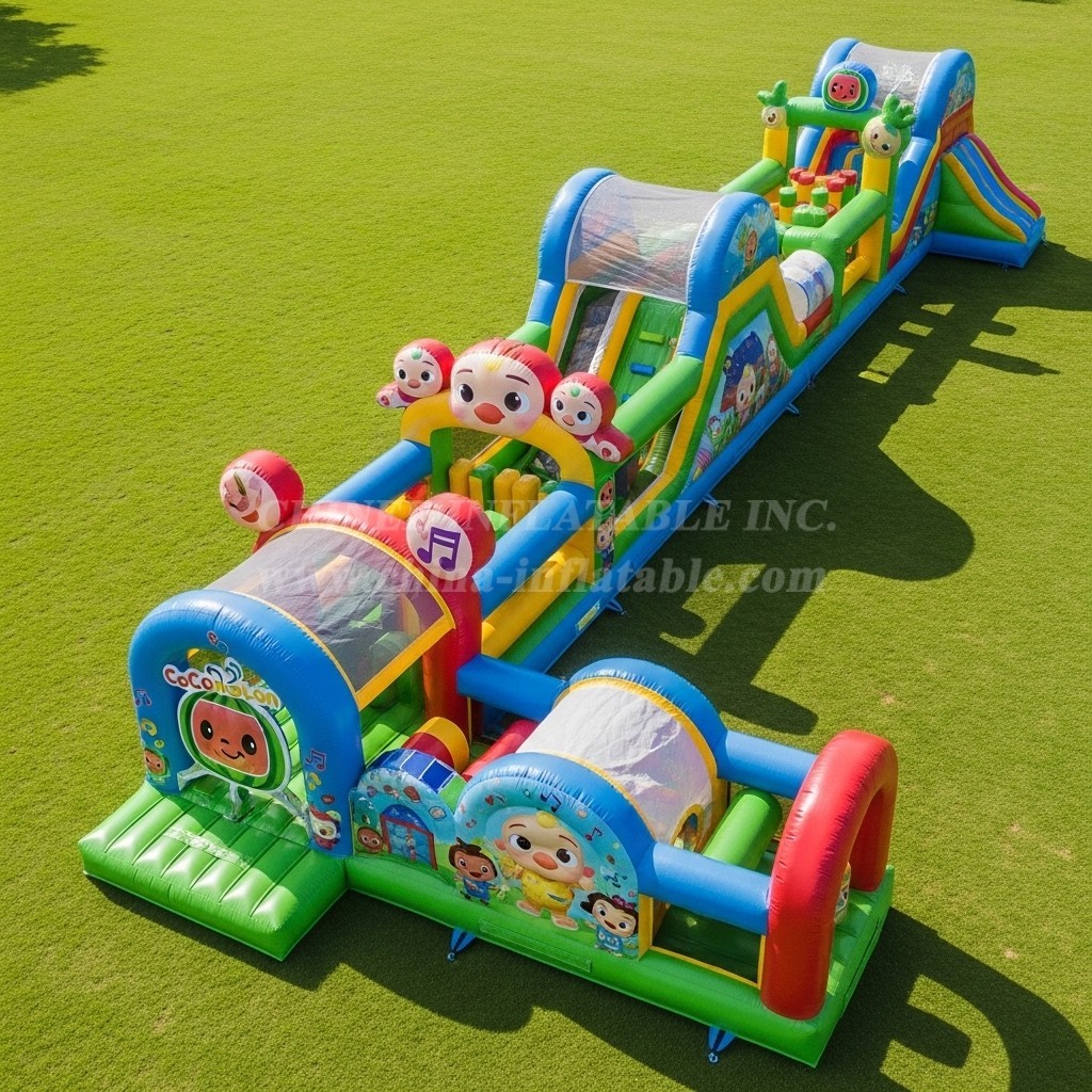 T7-4144 Cocomelon Theme Inflatable Obstacle Course
