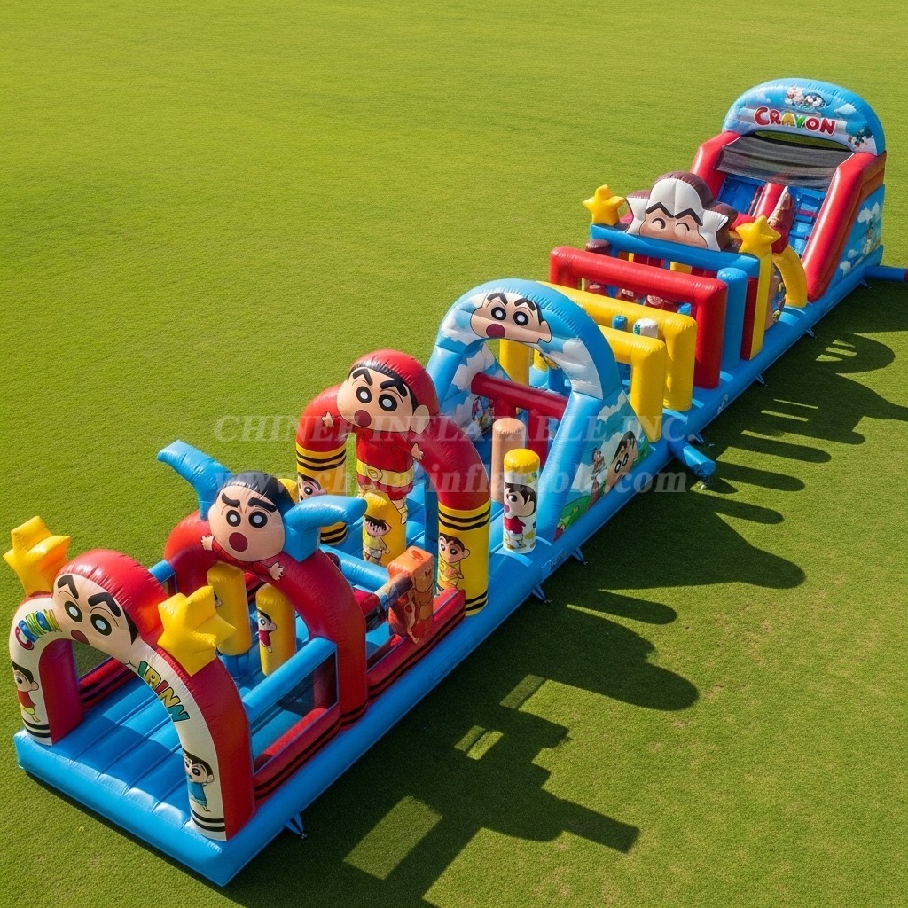 T7-4152 Crayon Shin Chan Theme Inflatable Obstacle Course