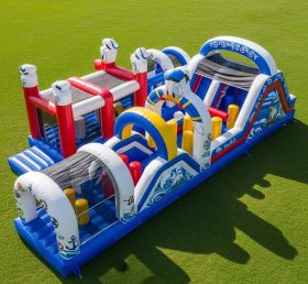 T7-4156 Donald Duck Theme Inflatable Obstacle Course