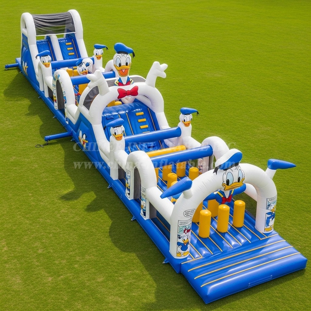 T7-4157 Donald Duck Theme Inflatable Obstacle Course