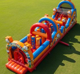 T7-4184 Garfield Theme Inflatable Obstacle Course