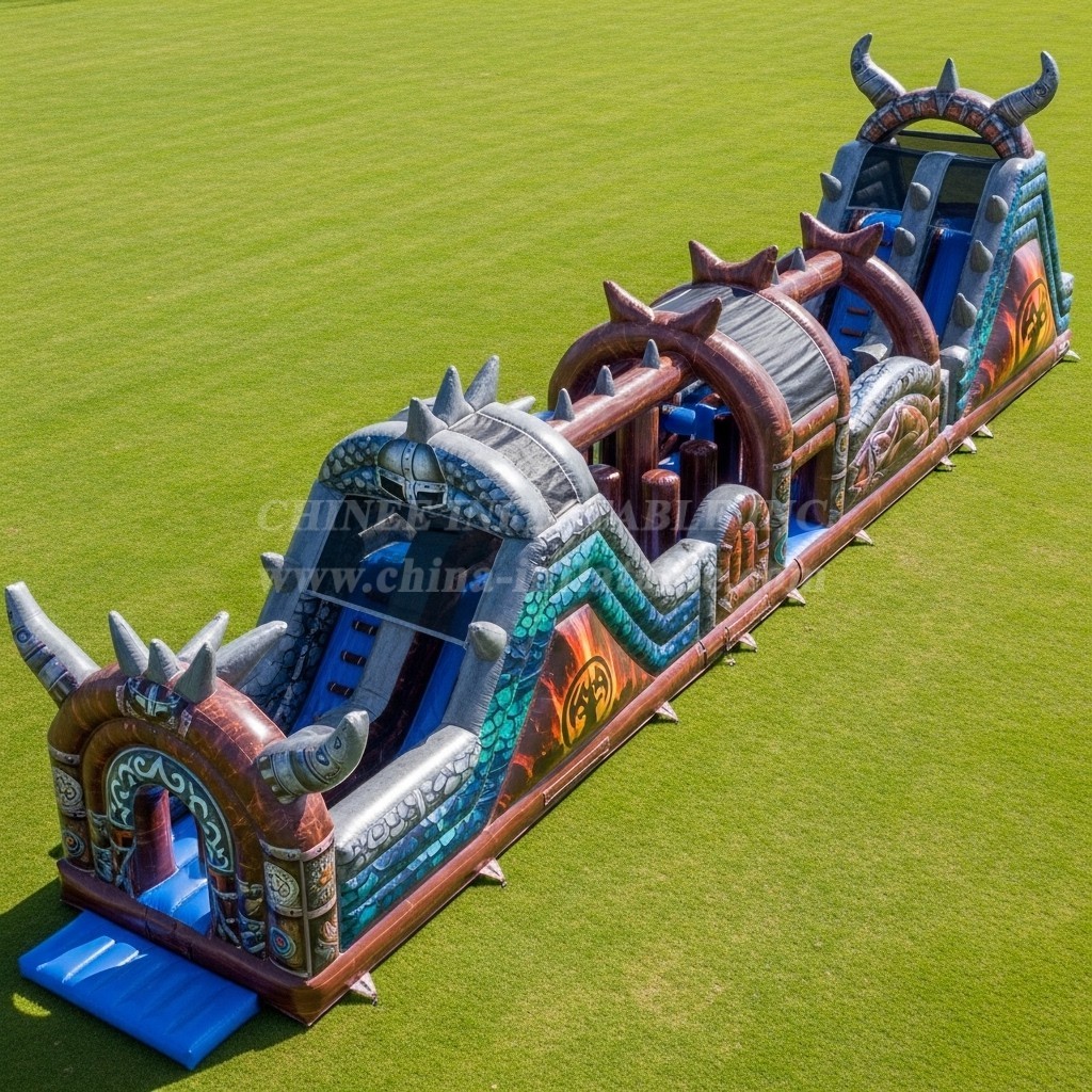 T7-4203 How to Train Your Dragon Theme Inflatable Obstacle Course