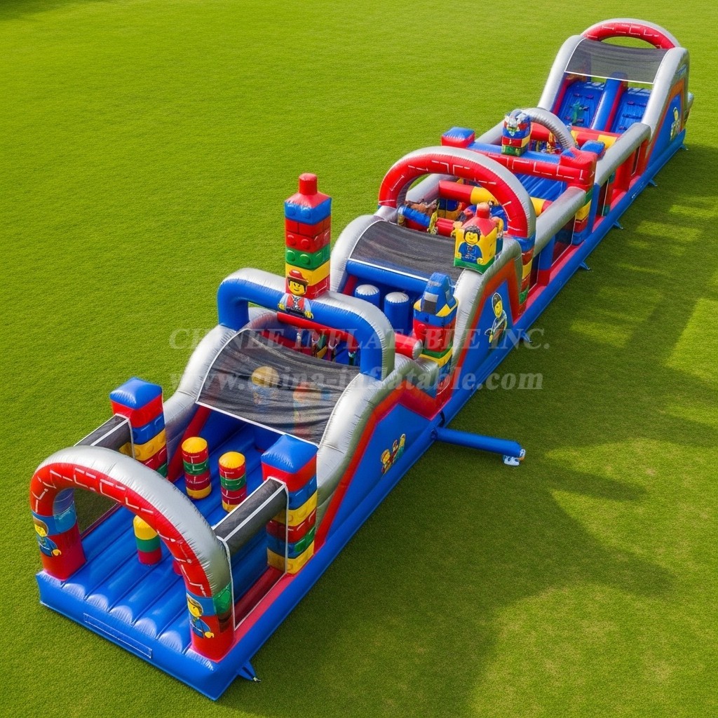 T7-4211 Lego Theme Inflatable Obstacle Course