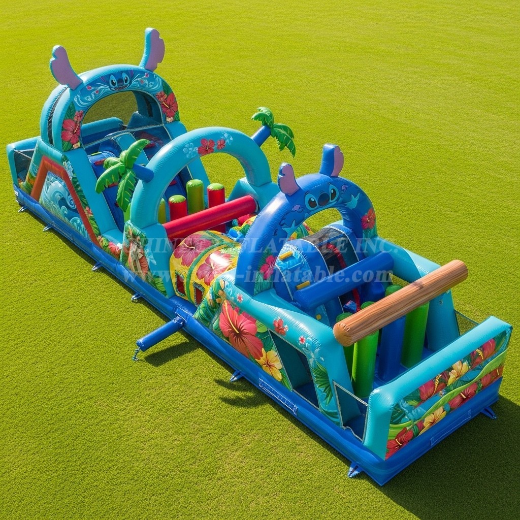 T7-4220 Lilo & Stitch Theme Inflatable Obstacle Course