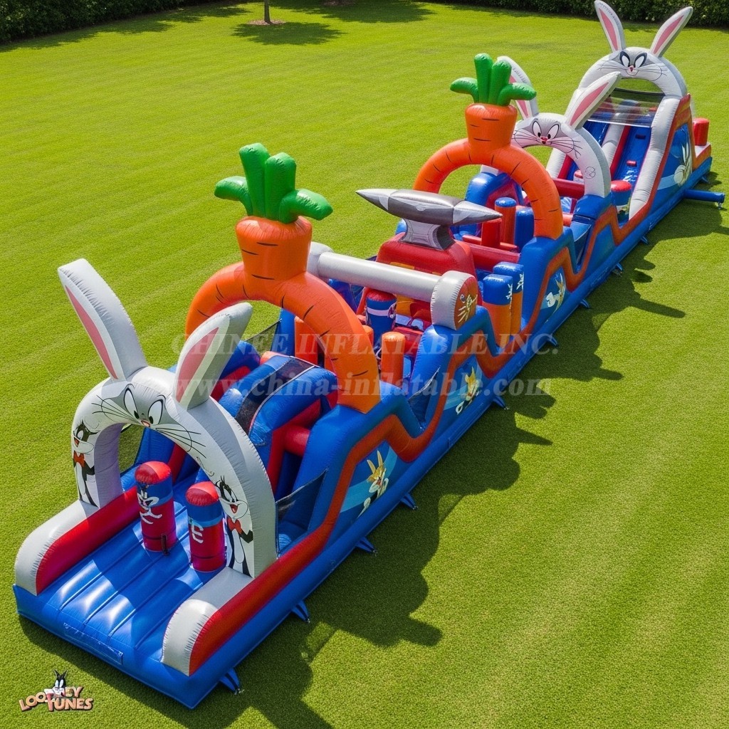 T7-4228 Looney Tunes Theme Inflatable Obstacle Course
