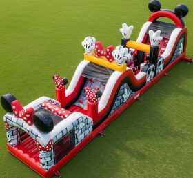 T7-4245 Mickey & Minnie Theme Inflatable Obstacle Course