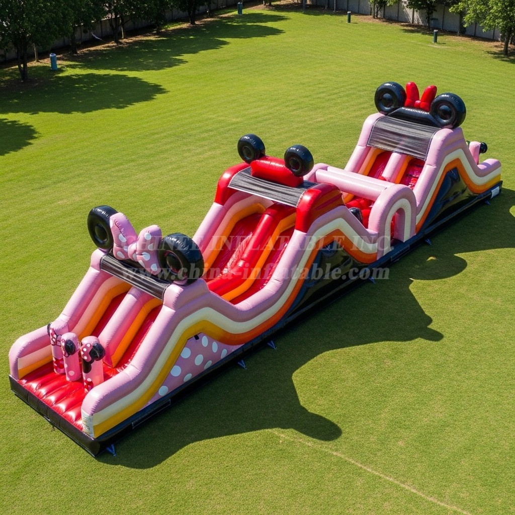 T7-4248 Mickey & Minnie Theme Inflatable Obstacle Course