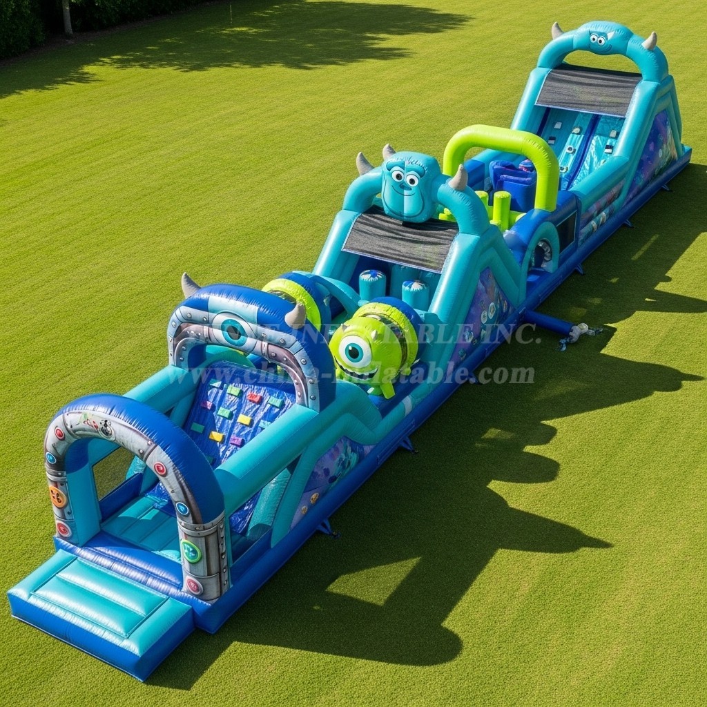 T7-4264 Monsters Inc Theme Inflatable Obstacle Course