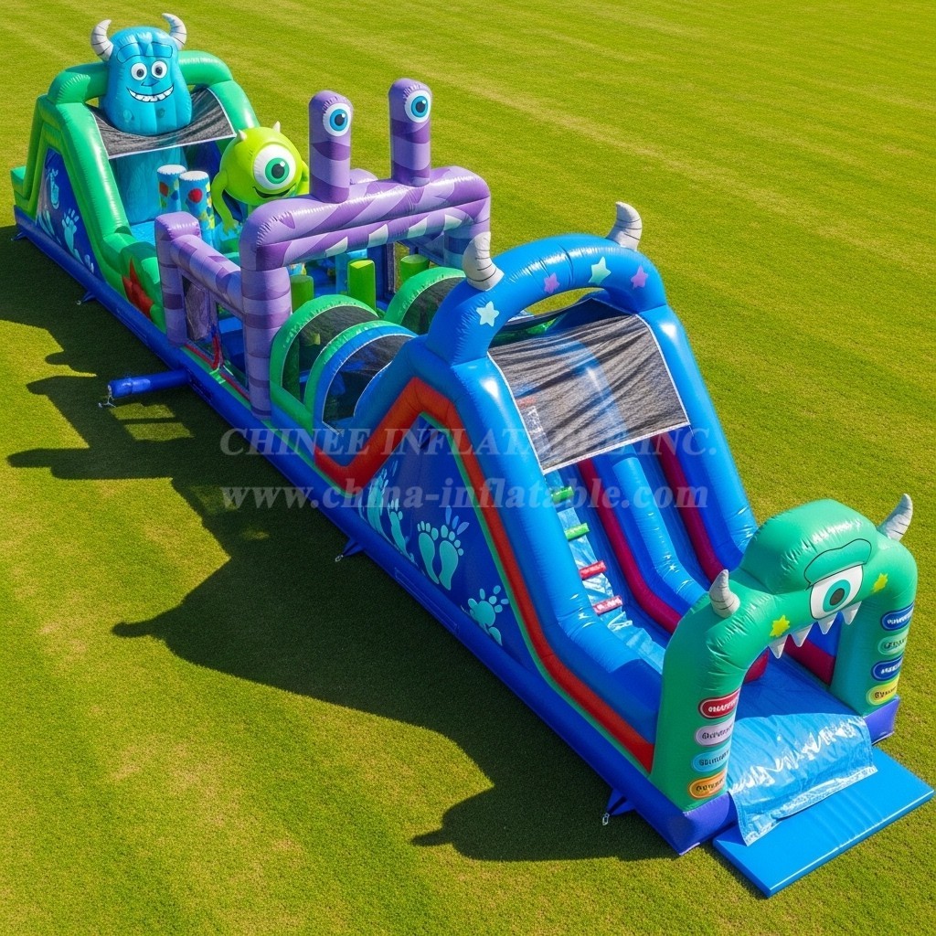 T7-4265 Monsters Inc Theme Inflatable Obstacle Course
