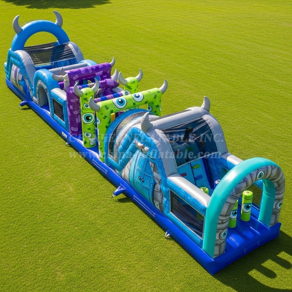 T7-4267 Monsters Inc Theme Inflatable Obstacle Course
