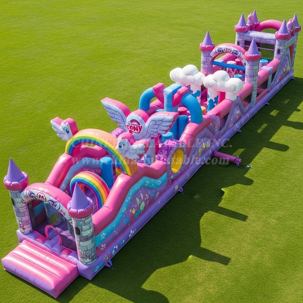 T7-4269 My Little Pony Theme Inflatable Obstacle Course