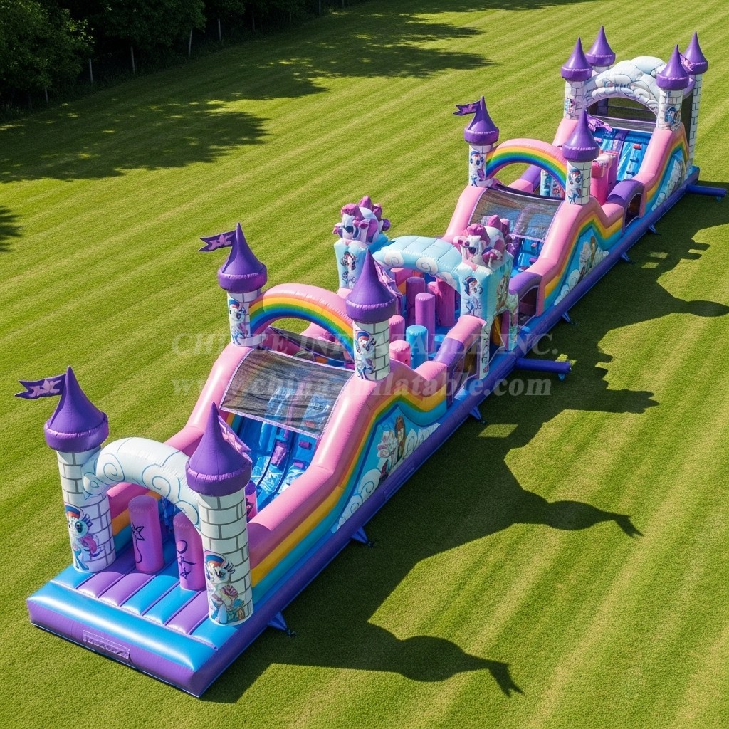 T7-4271 My Little Pony Theme Inflatable Obstacle Course