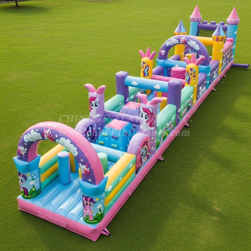T7-4273 My Little Pony Theme Inflatable Obstacle Course