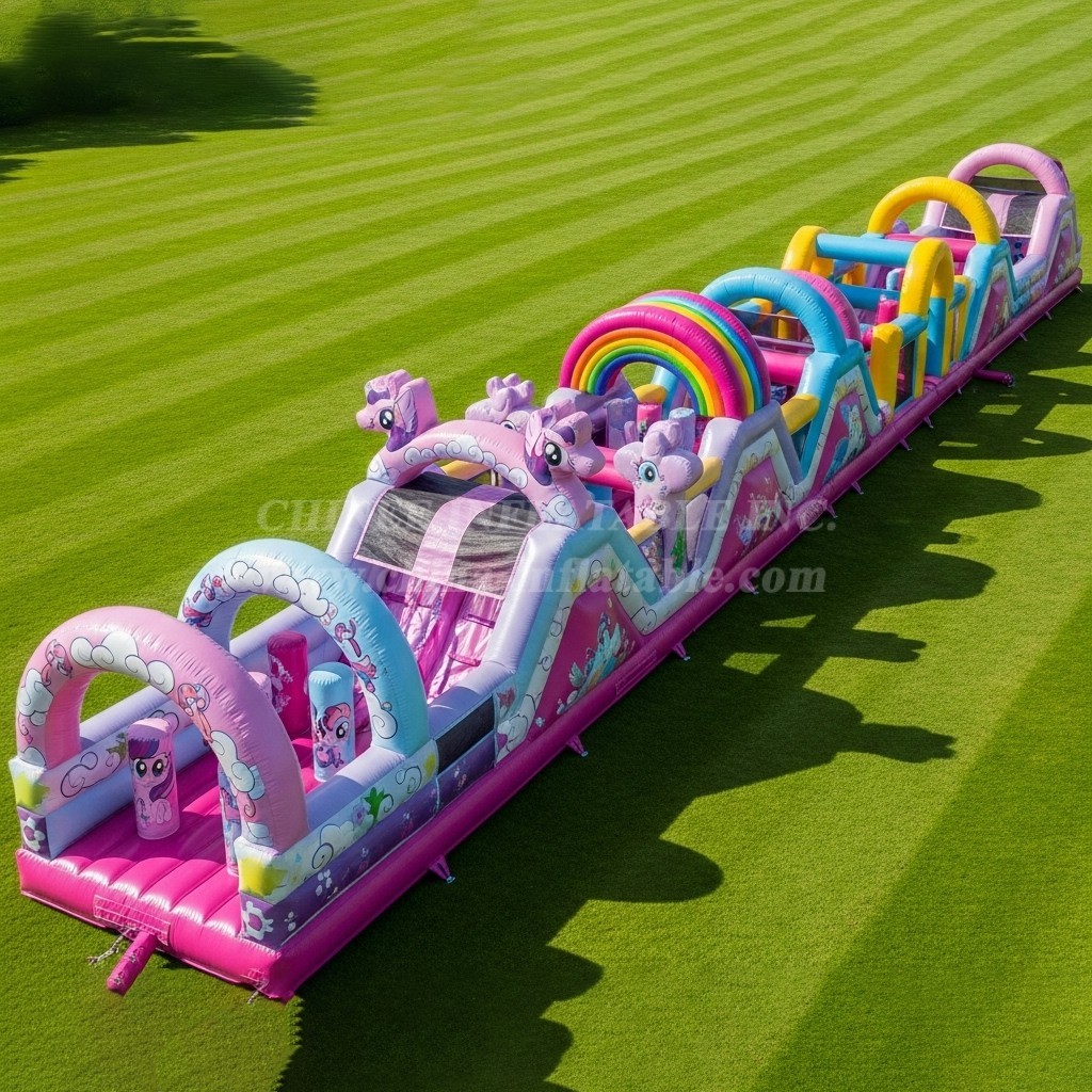 T7-4274 My Little Pony Theme Inflatable Obstacle Course