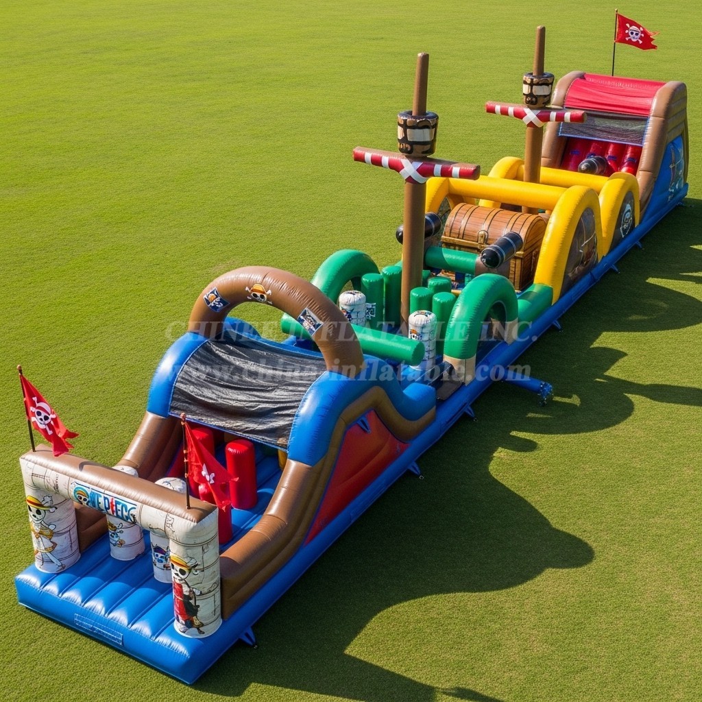 T7-4288 One Piece Theme Inflatable Obstacle Course