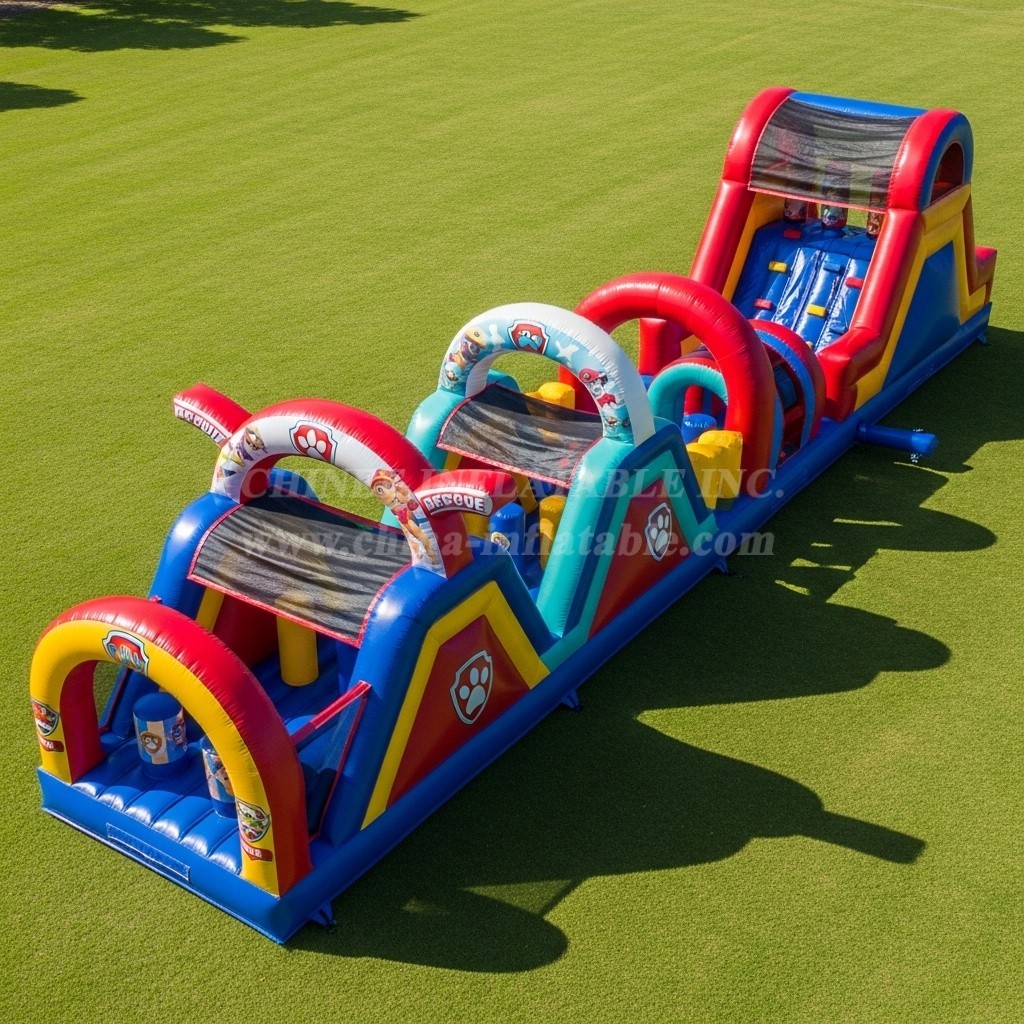 T7-4297 Paw Patrol Theme Inflatable Obstacle Course