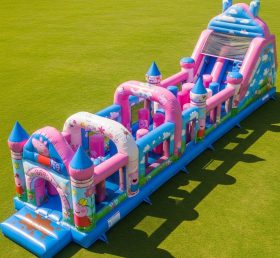 T7-4299 Peppa Pig Theme Inflatable Obstacle Course