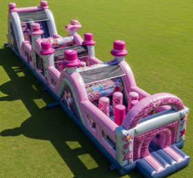T7-4302 Pink Panther Theme Inflatable Obstacle Course