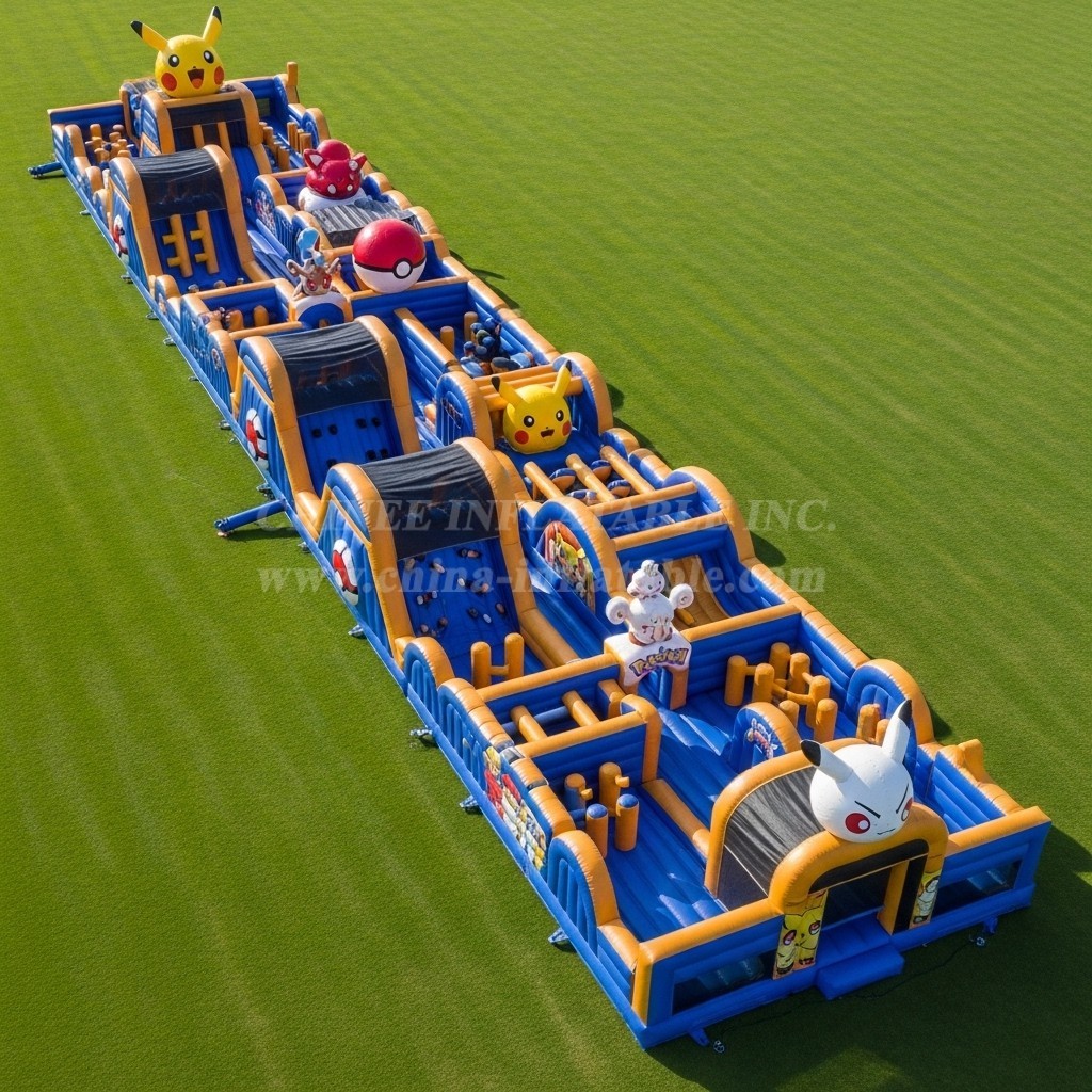 T7-4313 Pokemon Theme Inflatable Obstacle Course