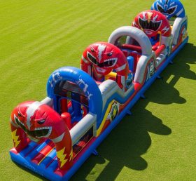 T7-4320 Power Rangers Theme Inflatable Obstacle Course