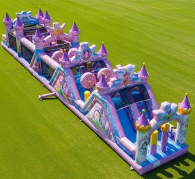 T7-4328 Princess Parties Theme Inflatable Obstacle Course