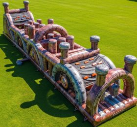 T7-4335 Rusty Rivets Theme Inflatable Obstacle Course