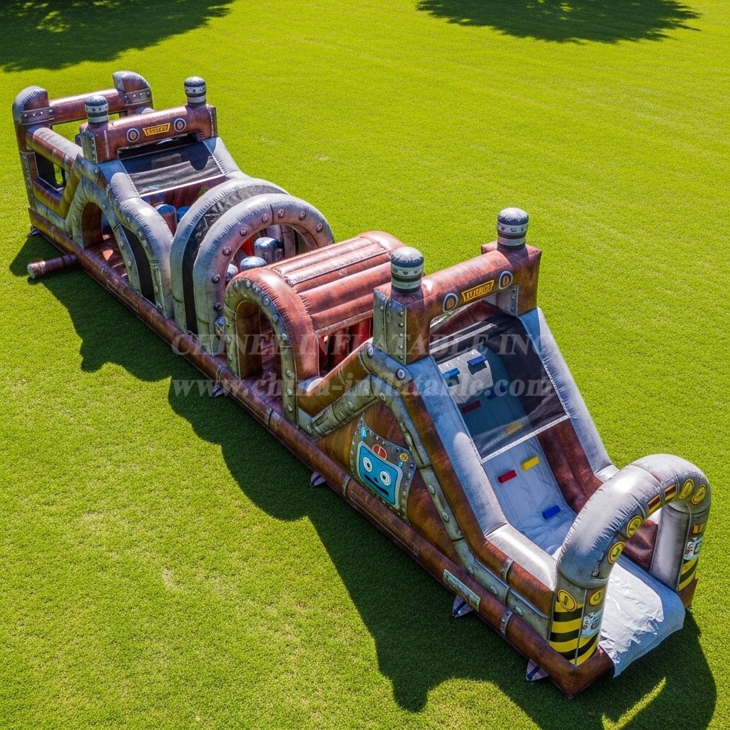 T7-4336 Rusty Rivets Theme Inflatable Obstacle Course