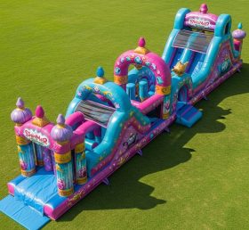 T7-4349 Shimmer & Shine Theme Inflatable Obstacle Course