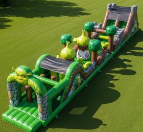 T7-4351 Shrek Theme Inflatable Obstacle Course
