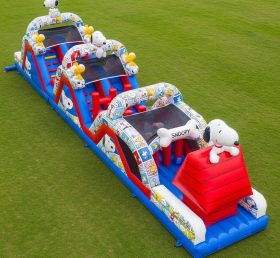 T7-4355 Snoopy Theme Inflatable Obstacle Course