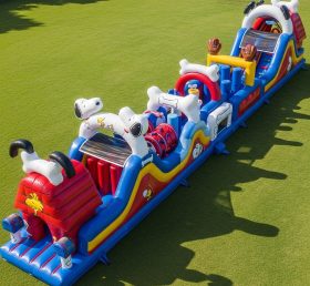 T7-4358 Snoopy Theme Inflatable Obstacle Course