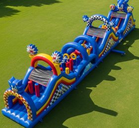 T7-4360 Sonic Theme Inflatable Obstacle Course