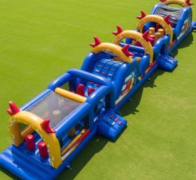 T7-4362 Sonic Theme Inflatable Obstacle Course