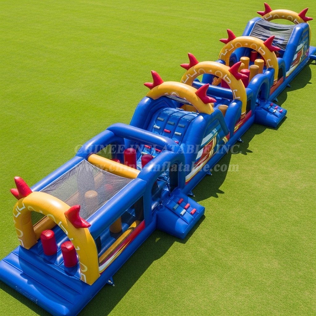 T7-4362 Sonic Theme Inflatable Obstacle Course