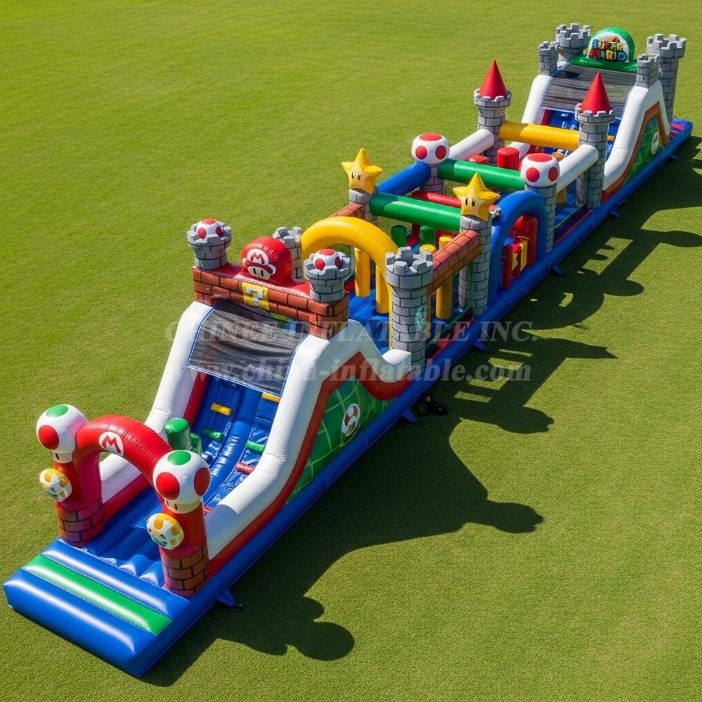 T7-4388 Super Mario Theme Inflatable Obstacle Course