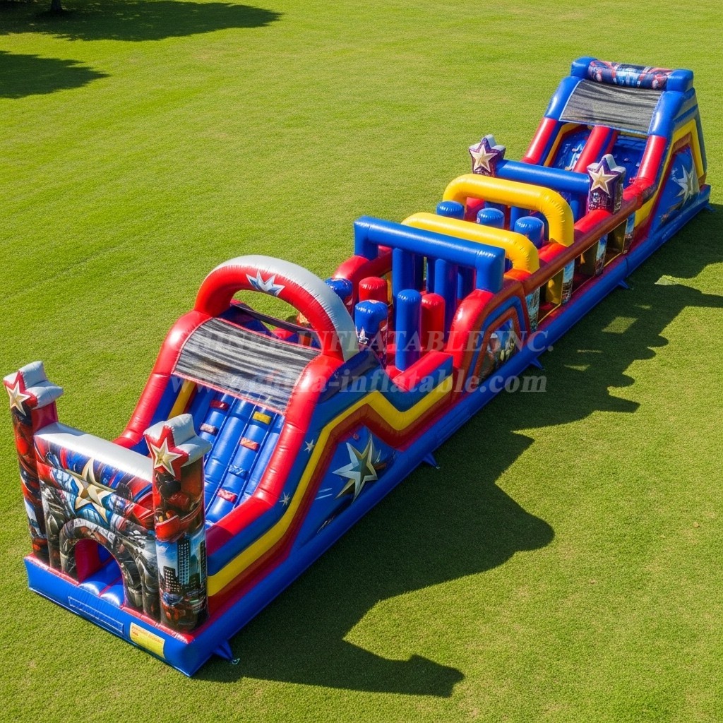 T7-4398 The Avengers Theme Inflatable Obstacle Course