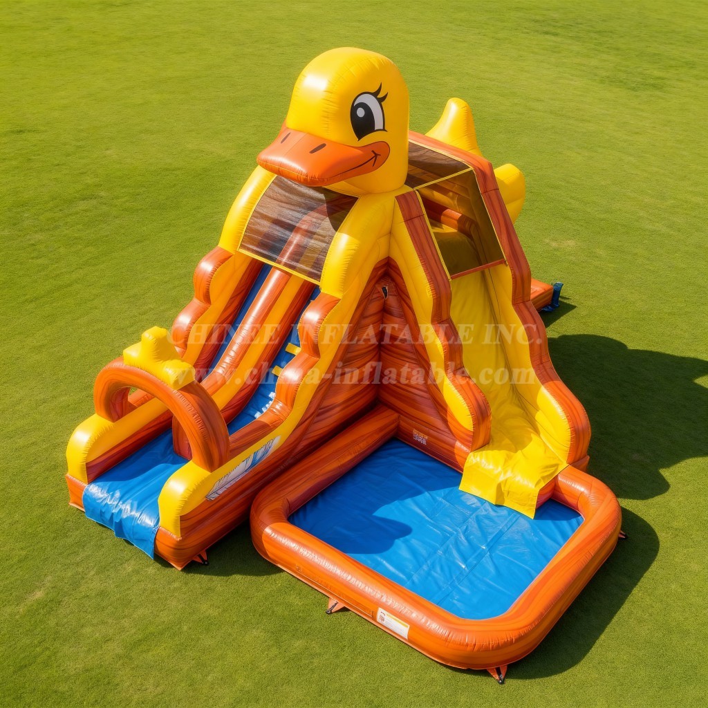 T8-5400 Duck Theme Inflatable Water Slide