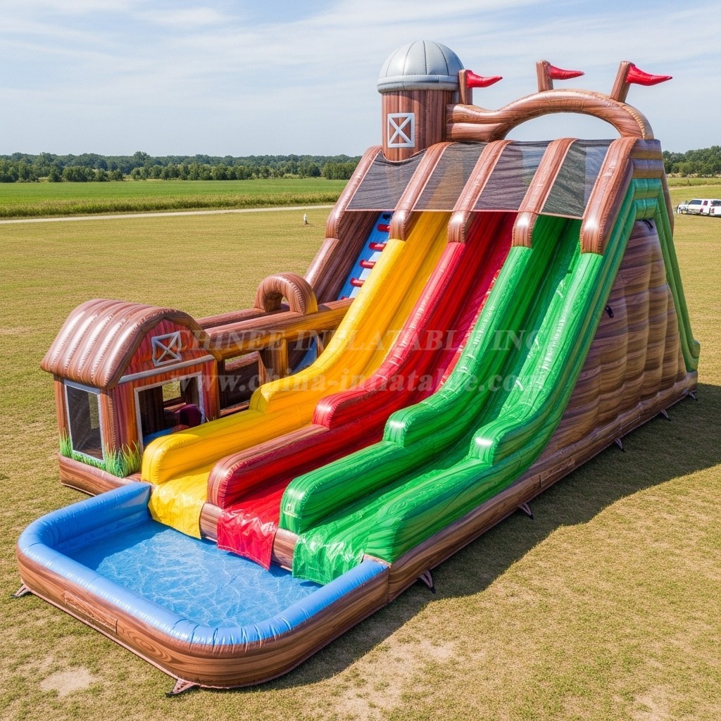T8-5411 Farm Theme Inflatable Water Slide