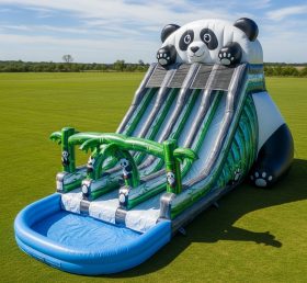 T8-5423 Panda Theme Inflatable Water Slide